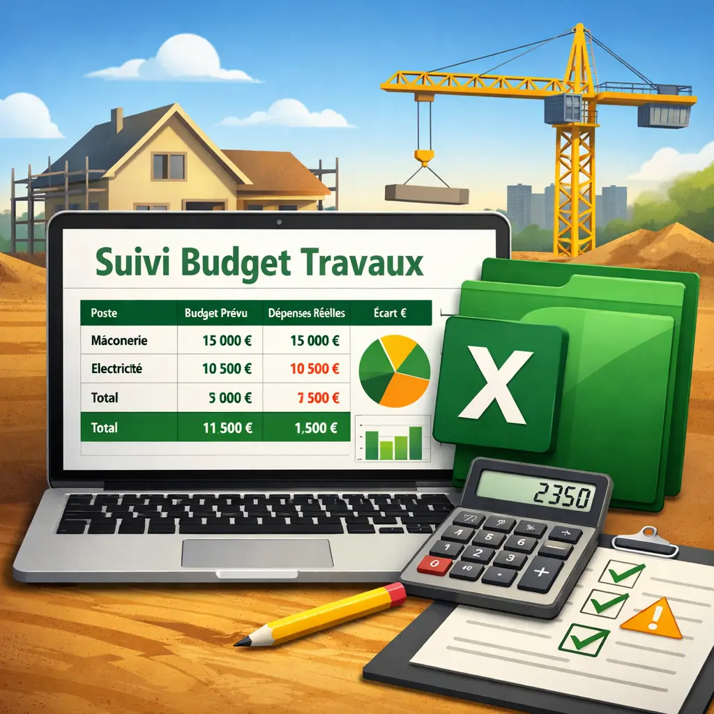 Suivi budget travaux sur Excel